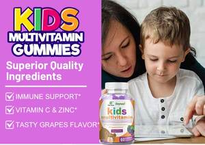 Gummies multivitaminés pour enfants, compléments nutritionnels naturels, soutien immunitaire et développement de la croissance, gummies vitaminiques pour enfants - Product Image 3