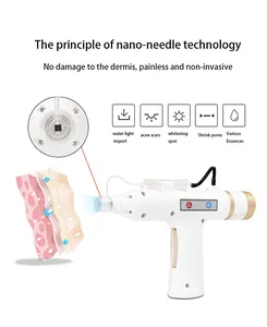 2024 ручной бесигольной мезотерапевтический аппарат для ухода за кожей, аппарат для водяной мезотерапии, мезотерапевтический пистолет с 3 вида цветов светодиодом