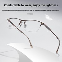2484 Montures de lunettes semi-cerclées unisexe, légères et durables, au design carré haut de gamme, pour usage quotidien
