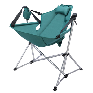 Poltrona Sospesa Moderna in Rattan Pieghevole Portatile <span class=keywords><strong>da</strong></span> <span class=keywords><strong>Esterno</strong></span> per Giardino, Comoda Sedia con Braccioli e Telaio in Alluminio, con Cuscino - Product Image 3