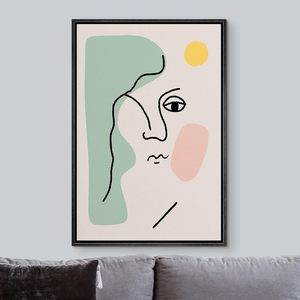 Milieu du siècle géométrique abstrait <span class=keywords><strong>visage</strong></span> peinture et mur Arts décor à la maison Boho coloré <span class=keywords><strong>Pop</strong></span> <span class=keywords><strong>Art</strong></span> impression sur toile pour salon - Product Image 3