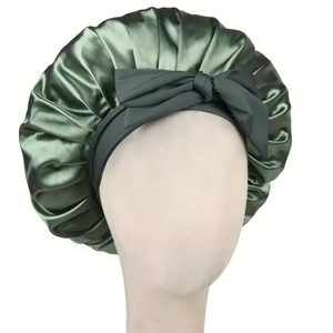 Turban en soie de luxe pour femmes en gros, Durags de créateur, bonnets de nuit avec logo personnalisé, bandeaux en soie de mûrier, bonnet pour cheveux en soie - Product Image 5