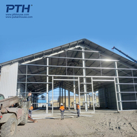 PTH hangar d'atelier de station de centre commercial personnalisé industriel grande maison préfabriquée entrepôt de structure en acier