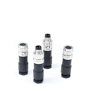 Conectores Industriales M8 de 3 Pines, Conector Hembra de Ensamblaje en Campo Recto con Código A, Impermeable IP67, Semiplástico para Cableado - Product Image 4