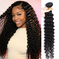 Extensiones de Cabello Humano Virgen al por Mayor, Ondulado Profundo Vietnamita, Rizado, Ondulado Natural Camboyano, Ondulado Profundo Vietnamita Súper Doble Trama