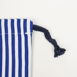 Sac à cordon personnalisé imprimé à rayures, mini sac portable en toile de coton naturel, sacs cadeaux anti-poussière - Product Image 6
