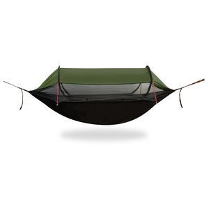 <span class=keywords><strong>Verde</strong></span> militar 270*140CM portátil ligero a prueba de sol columpio tienda colgante hamaca con mosquitera para senderismo al aire libre Camping - Product Image 2