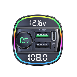 Coche portátil para REPRODUCTOR DE MP3 <span class=keywords><strong>Bluetooth</strong></span> Transmisor FM BT5.0 Carga rápida PD30W Conexión USB - Product Image 5