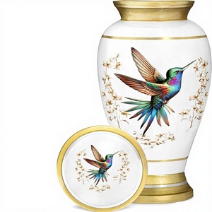 Urna Funeraria de Cerezo con Diseño de Pájaro Cardenal para Cenizas Humanas Adultas, Urna Conmemorativa de Cremación de Estilo Americano con Diseño Personalizado - Product Image 2
