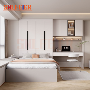Özel Tasarım Modern Yatak Odası Takımı, Entegre Tatami Yatak, Gardırop ve Çalışma Masası Hepsi Bir Arada Tasarım Tedarikçileri - Product Image 2