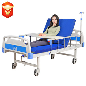 Cama de enfermería manual Hakuitsu BXJ01 de una sola manivela con barandilla para personas mayores y con movilidad reducida - Product Image 2