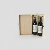 Boîte à liqueur en bois d'origine de l'usine du comté de Cao, caisse en bois massif pour vin rouge et vin de raisin, emballage cadeau en bois massif