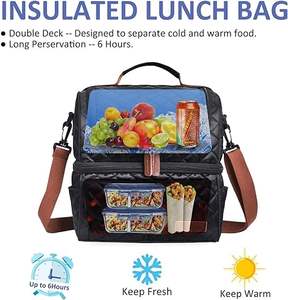 Muestra Gratuita de Bolsa de Picnic Grande de Neopreno, Refrigerador Portátil para Exteriores con Asa Extensible, Caja Aislada para Automóvil al por Mayor - Product Image 2