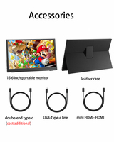 Moniteur LCD portable double écran large de 15,6 pouces, dalle IPS, interface Type-C, commande tactile, haut-parleur intégré - Offre Spéciale