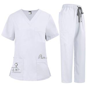 Nuevo estilo hospitales colores OEM impreso enfermera quirúrgica traje Scrub uniforme Unisex conjuntos sueltos transpirables para salones de belleza - Product Image 5