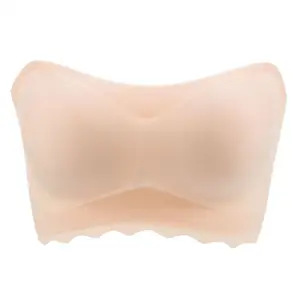 स्ट्रैपलेस ब्रा प्लस साइज पुश-अप नॉन-स्लिप अतिरिक्त बड़े स्तन पतले सेक्शन ट्यूब टॉप रैप्ड चेस्ट अदृश्य ब्रेस्ट पैच अंडरवियर