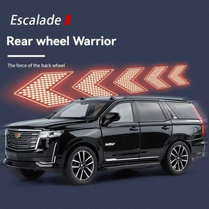 Modello di auto modellino 1:24 <span class=keywords><strong>Cadillac</strong></span> <span class=keywords><strong>Escalade</strong></span> con suono e luce in metallo modello di auto ornamento decorare il modello di Supercar - Product Image 3