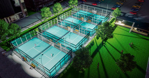 Costo de pista de Pádel Ventas calientes Mejor precio pista de pádel <span class=keywords><strong>cancha</strong></span> panorámica completa - Product Image 5