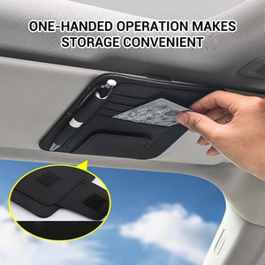 Multifunctional Automotive Sun <b>Visor</b> Storage Bag Glasses Clip <b>Car</b> Sunshade Storage Bag With Document Holder - Product Image 4