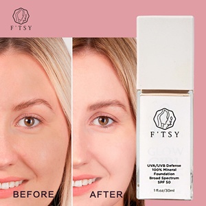 Crema hidratante de base de protección solar natural SPF 50, crema de protección solar orgánica para todas las pieles, tubo de crema <span class=keywords><strong>CC</strong></span>, cobertura completa - Product Image 1