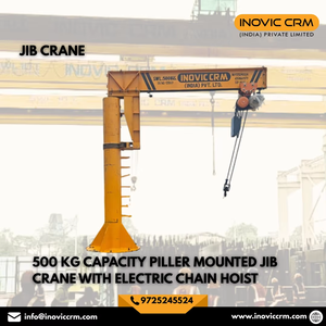 INOVIC CRM OEM Custom Built High Quality Durable Jib <b>Crane</b> | IS Standard Industrial Lifting Equipment 1 TON 10 TON Load Capacity - Product Image 3