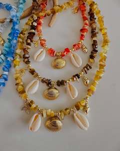 Verano playa estrella de mar Concha pequeña ballena cangrejo colgante collar con circón Crysta collar joyería para mujer - Product Image 3