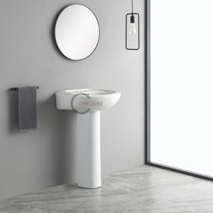 ดีไซน์คลาสสิกแบบมินิมอล อ่างล้างหน้าทรงเสาเซรามิกสีขาว ห้องน้ำบ้านสไตล์โมเดิร์น - Product Image 2