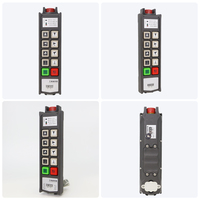 Télécommande sans fil industrielle étanche IP66 à 8 touches, double vitesse, avec verrouillage par clé, pour palan de pont roulant