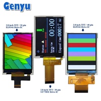 Panel layar TFT IPS kecil ILI9341 ST7789 ST7735 1.3 1.8 2.4 2.8 3.5 4.3 inci SPI MCU warna RGB layar LCD TFT