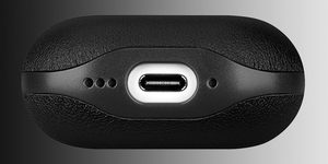 Vente en gros d'usine, étui pour <span class=keywords><strong>AirPods</strong></span> 1/<span class=keywords><strong>2</strong></span> en cuir véritable, étui <span class=keywords><strong>de</strong></span> protection luxueux pour écouteurs avec logo personnalisé - Product Image 6