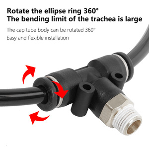 Pneumatic Air Hose <b>Connector</b> T Type <b>Quick</b> Coupler Brass Body 1/4 Inch Thread Size For Car Modification Parts - Product Image 5