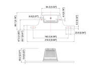Éclairage de plaque d'immatriculation LED avec support, lampe arrière pour camion et remorque, SAE/DOT/FMVSS108/RoHS