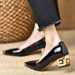 รองเท้าโลฟเฟอร์หนังพื้นนิ่มพรีเมียม สไตล์เจ้าสาว สวมใส่ง่าย แฟชั่นมาแรงปี 2026 ฤดูร้อน-ใบไม้ร่วง สไตล์ฝรั่งเศส แมรี่เจน ส้นสูงลำลอง - Product Image 4