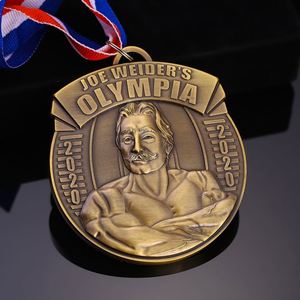 Medallas Personalizadas con Diseño Gratuito, Estampado en Metal, Aleación de Zinc, Hierro, Medalla Deportiva, Latón Antiguo, 3D, Medallas de Gimnasio y Fitness para Hombres y Mujeres - Product Image 4