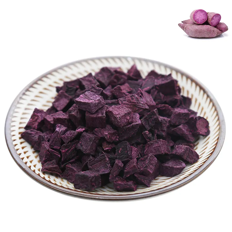 Grânulos De Batata Doce Roxo Secos Cubos De Batata Doce Roxo Desidratados Flocos De Batata Doce Roxo Desidratado