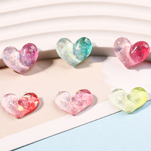 Miniaturas de Corazones en Resina con Degradado, Accesorios para Hacer Joyería, Horquillas, Broches, Manualidades, Fundas para Móviles, Imanes para Refrigerador - Product Image 2