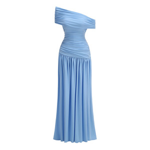 Bettergirl Abito Lungo <span class=keywords><strong>Blu</strong></span> Elegante per Ramadan Primavera 2026, Moda di Lusso, Monospalla, <span class=keywords><strong>Aderente</strong></span> con Spacco, <span class=keywords><strong>Vestito</strong></span> Elegante per le Festività - Product Image 6
