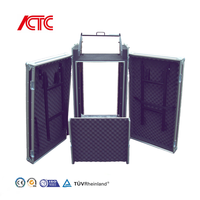 Mallette de vol en rack pour mélangeur recyclable avec roulettes inclinées supérieures 8U/10U/12U/16U incluses