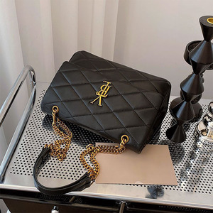 Bolso Cuadrado al por Mayor Directo de Fábrica para Mujer, Bolso Bandolera con Cadena y Patrón de Rombo, Bolso de Hombro de Diseñador para Mujer - Product Image 2