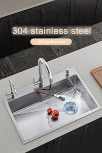 Lavello da Cucina Artigianale a Vasca Singola in Acciaio Inox con Tre Fori, Vendita Diretta dalla Fabbrica, Senza Rubinetto - Product Image 3