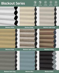 Stores alvéolaires horizontaux occultants modernes sans fil intégrés, imperméables, pour fenêtres françaises, en <span class=keywords><strong>tissu</strong></span> plastique, prix usine - Product Image 4