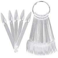 Lot de 50 échantillons de vernis à ongles en forme de stiletto pour présentoir de couleurs, bâtonnets de présentation de vernis gel, fournitures de gros pour salons de manucure
