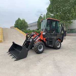 Satılık ekskavatör ile Runtx Mini traktör ön uç kompakt 2.5 ton kazıcı yükleyici