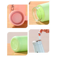 Prix Grossiste Promotionnel Bouteilles d'Eau en Verre à Double Paroi en Borosilicate 400ml avec Couvercle et Infuseur pour Fruits