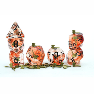 ชุดเรซินแบบนิ่มรูปขวาน DND 7ชิ้นชุดลูกเต๋าหลายด้านสำหรับเกมกระดาน - Product Image 6