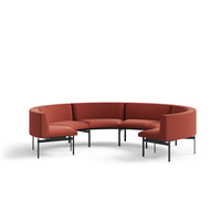 Ensemble de canapés modulaires de bureau personnalisables, table basse en mélamine en option pour la zone de réception du bureau