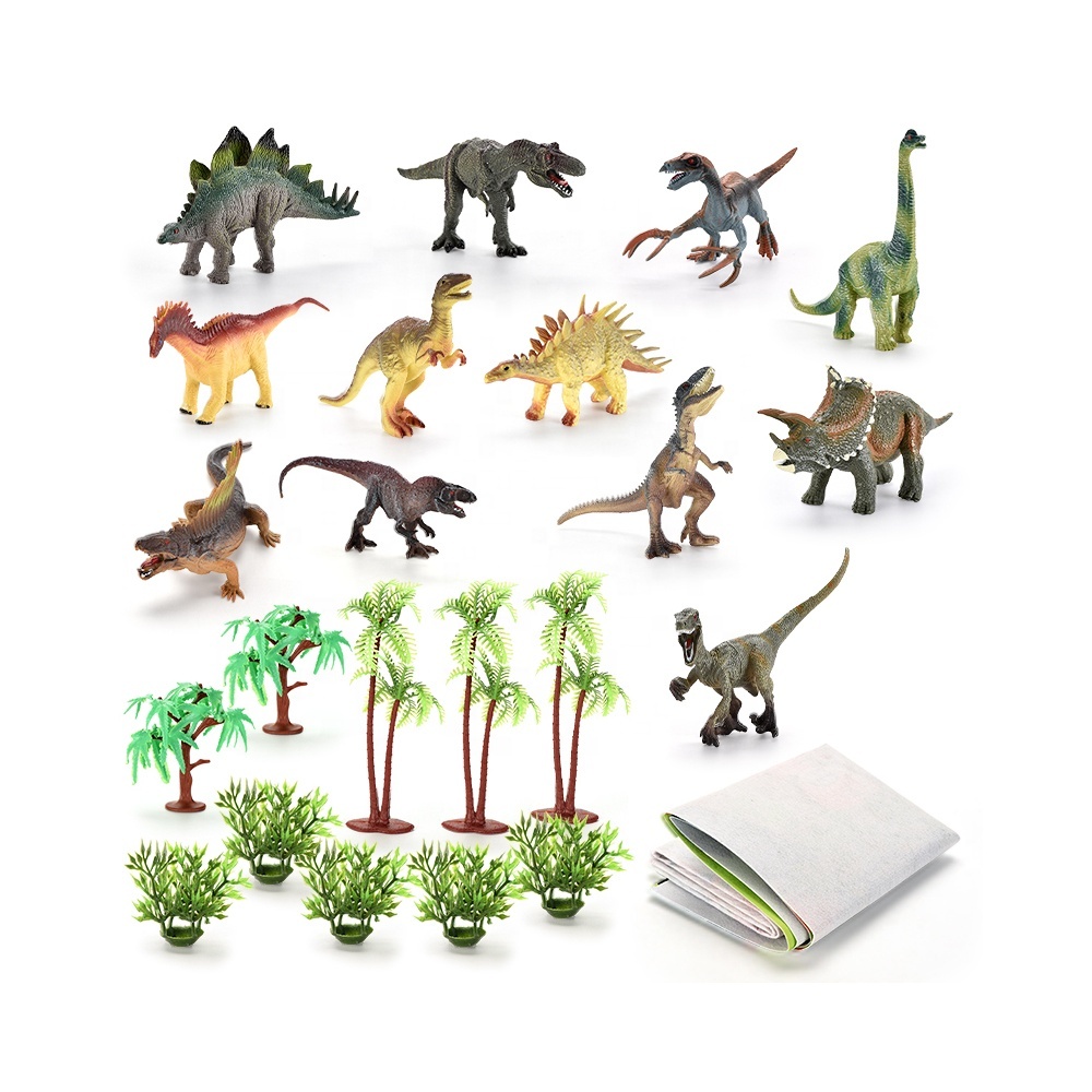 🦕 Set De Dinosaurios Con Tapete De Actividad – 27 Figuras Realistas Y Accesorios Para Niños De 3 Años En Adelante