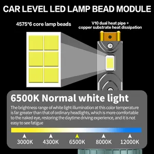 Nuevo diseño de alta potencia 180W 120W 100W 30000LM bombillas de coche Led Canbus H4 H1 H11 faro Led H7