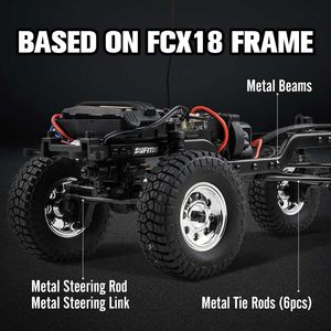 HOSHI FMS FCX18 1/18 RC Crawler K10 Camioneta 4WD con Eje de Portal y Transmisión de 2 Velocidades, Vehículo <span class=keywords><strong>Todoterreno</strong></span> Retro, Hobby RTR - Product Image 6