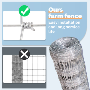 Malla de Alambre Galvanizada de Alta Resistencia para Cercas Agrícolas, Rollo de Malla Metálica para Ganado, Ovejas y Cabras en Pastos - Product Image 2